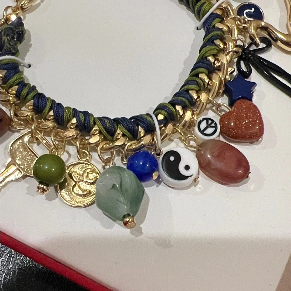 Atterri | Artisan Boho Charm Bracelet ~ Gold Tone - Picture 9 of 11